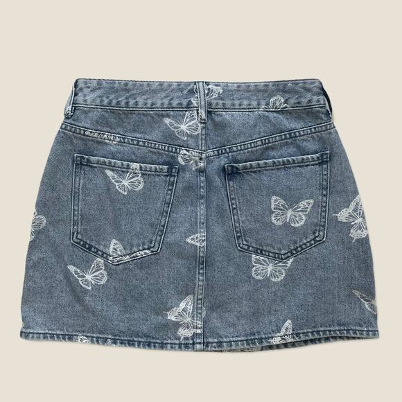NWT Pacsun Butterfly Denim Skirt - Picture 3 of 4